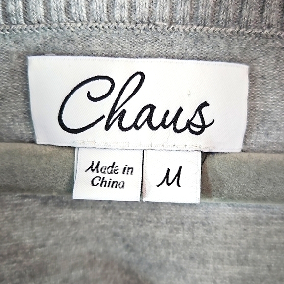 Chaus Grey Sweater Size Medium - Picture 2 of 8